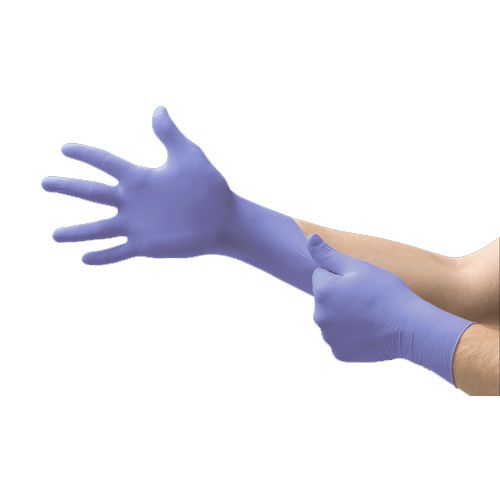 Boîte de 100 gants de protection chimique MICROFLEX® violet TS ANSELL 93-843-S photo du produit Principale L