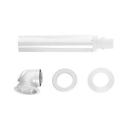 Terminal horizontal t&eacute;lescopique Elm Leblanc plastique blanc D 80/125 - 7738112576 photo du produit Principale M