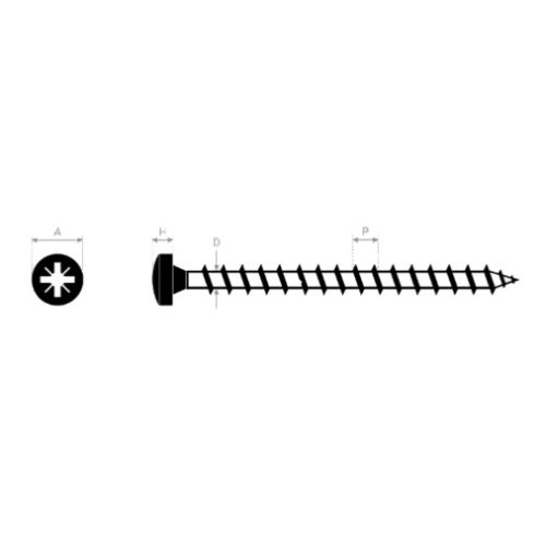 Vis à bois agglomérés à tête cylindrique Torx zingué 3X10 boîte de 500 - ULTIMA - AFB2113012 pas cher Secondaire 1 L