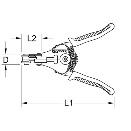 Pince &agrave; d&eacute;nuder automatique lat&eacute;rale de 0,5 &agrave; 2 mm 170 mm KS TOOLS 115.1028 photo du produit Secondaire 2 L