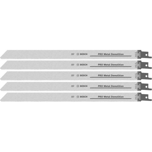 5 lames de scie sabre PRO Metal Demolition S 1225 VF 300x19x1,25mm - BOSCH - 2608657409 pas cher