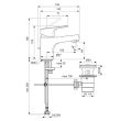 Mitigeur de lavabo OLYOS monotrou à bec fixe bonde métal C2 PORCHER D2490AA photo du produit Secondaire 1 S