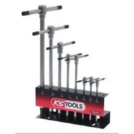 Présentoir de clés 6 pans mâle a poignée en T 8 pièces KS Tools – 158.5111 photo du produit Principale M