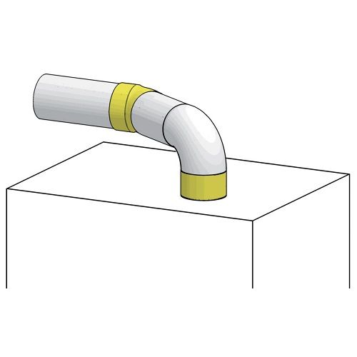 Adaptateur ventouse pour remplacement CENTORA/NECTRA condensation diamètre 60/100  - CHAFFOTEAUX - 3318357 pas cher Secondaire 1 L