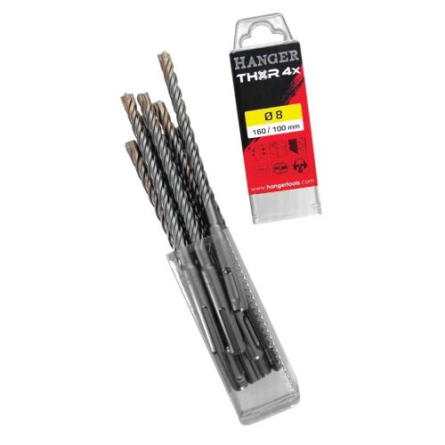 10 forets béton THOR SDS Plus 4 taillants 6X50X110 HANGER 155791 photo du produit Secondaire 1 L