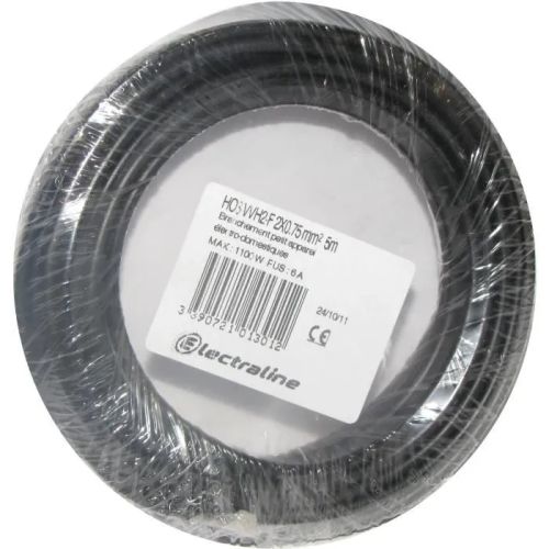 Câble souple HO3 VVH2-F 5 m 2 x 0,75 mm² noir 60113023D photo du produit Principale L