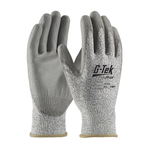 Gants G-Tek® POLYKOR™ enduit polyuréthane anti-coupure C gris T10 - PIP - 16-533-10 pas cher Principale L