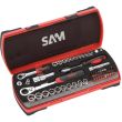 Coffret cliquets et douilles traversantes 2 outils en 1 - SAM OUTILLAGE - CP-61N pas cher