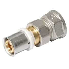Raccord droit avec écrou tournant et joint plat Comisa pour tube multicouche photo du produit Principale M