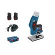 Affleureuse 12 V GKF 12V-8 Professional + 2 batteries 3 Ah + chargeur + coffret L-BOXX 136 BOSCH 06016B0000 photo du produit