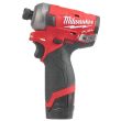 Visseuse à chocs hydraulique 12 V M12 FQID-202X Hexagonale ¼'' + 2 batteries 2 Ah + chargeur + HD BOX MILWAUKEE 4933464973 photo du produit
