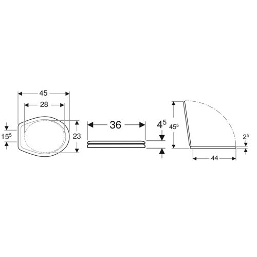 Réservoir WC Geberit Bastia 3/6L blanc