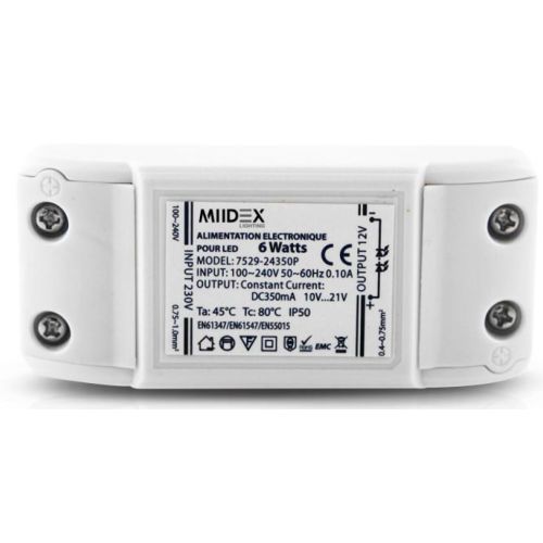 Alimentation LED 10-12 VDC DC 350 mA MIIDEX 7529 photo du produit Principale L