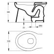 Cuvette WC seule ASPIRAMBO sans abattant sortie orientable D8 cm PORCHER P233001 photo du produit