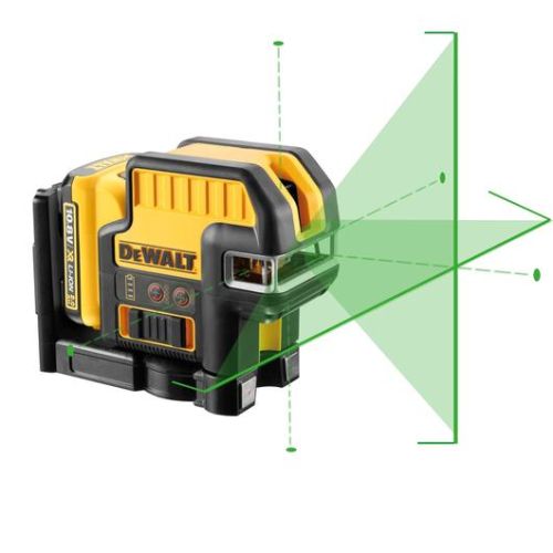 Niveau laser croix vert + 5 points XR 10,8 V + 1 batterie 2 Ah + chargeur DEWALT DCE0825D1G-QW photo du produit Secondaire 1 L