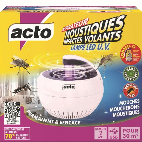 Lampe LED U.V aspirateur moustiques - insectes volants ACTO INSECTICIDES LAMP11 photo du produit Secondaire 1 L