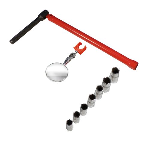 Clé à robinet 13 mm avec 7 embouts + miroir et ressort MEJIX 180499 photo du produit