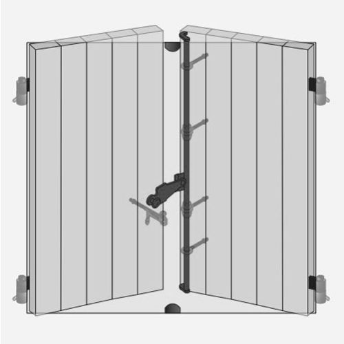 Espagnolette HNS poign&eacute;e pleine lacet &eacute;crou hauteur 1600mm - TORBEL - 202164 pas cher Secondaire 1 L