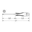 Tournevis ULTIMATEPLUS extra long PZ0 300 mm KS TOOLS 922.6086 photo du produit Secondaire 1 S