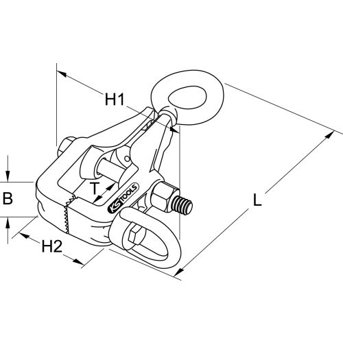 Pince de traction pour box à deux sens de direction L 245 mm KS TOOLS 140.2430 photo du produit Secondaire 3 L