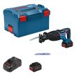 Scie sabre 18 V GSA 18V-28 + 2 batteries Procore 5,5 Ah + Chargeur en coffret L-BOXX BOSCH 06016C0003 photo du produit