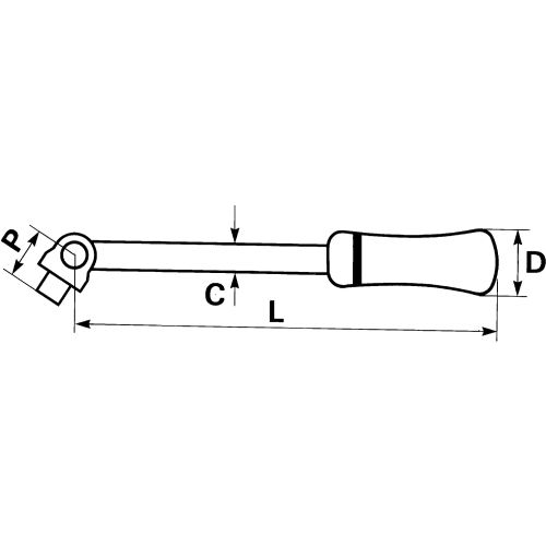 Poignée de serrage articulée 1/2'' 228 mm SAM OUTILLAGE S-140 photo du produit Secondaire 1 L