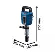 Marteau piqueur burineur 1750 W GSH 14 C Professional burin hexagonal + coffret BOSCH 0611344020 photo du produit Secondaire 3 S