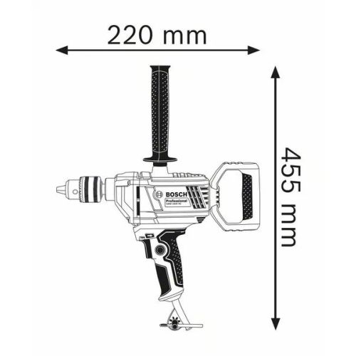 Perceuse de charpente 850 W GBM 1600 RE BOSCH 06011B0000 photo du produit Secondaire 1 L