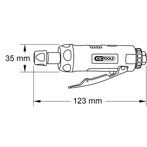 Mini meuleuse axiale droite pneumatique 220W SlimPOWER KS TOOLS 515.5530 photo du produit Secondaire 1 L