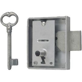 Serrure encloisonnée 305 largeur 75mm axe 50mm gauche fer limé 1 clé - DEVISMES - 3305450 pas cher Principale M