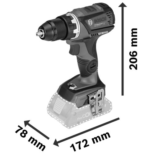 Perceuse-visseuse 18V GSR 18V-60 C (sans batterie ni chargeur) en coffret L-BOXX - BOSCH - 06019G1103 pas cher Secondaire 4 L