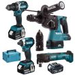 Pack 4 outils 18 V (DDF484 + DTD154 + DHR243 + DTM51) + 3 batteries 5 Ah + chargeur + coffret MAKPAC MAKITA DLX4109TJ photo du produit Secondaire 6 S