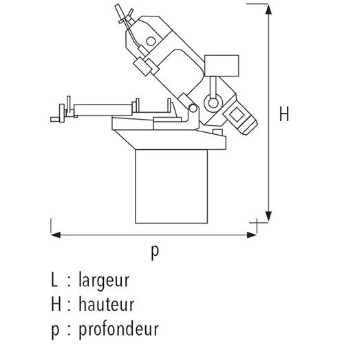 Scie à ruban manuelle SR 125 MV 300 W - SIDAMO - 20114105 pas cher Secondaire 1 L