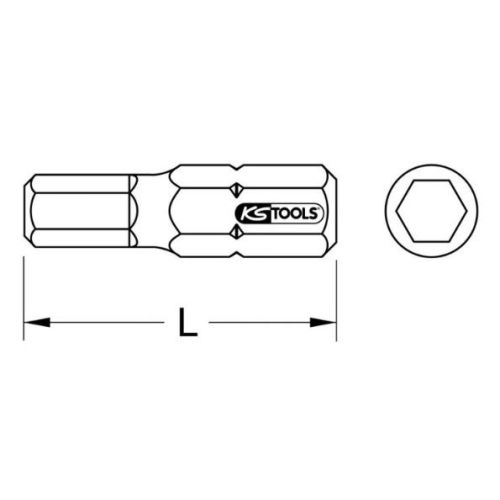 Embout de vissage 6 pans 30 mm 5/16'' 10 mm KS TOOLS 911.5129 photo du produit Secondaire 1 L