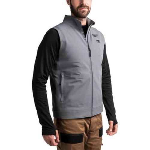 Gilet Softshell M12 HVGREY1-0 gris TS MILWAUKEE 4932480100 photo du produit Secondaire 3 L