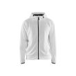 Sweat zippé à capuche Blanc/gris foncé TXS - BLÅKLÄDER - 336325261098XS pas cher