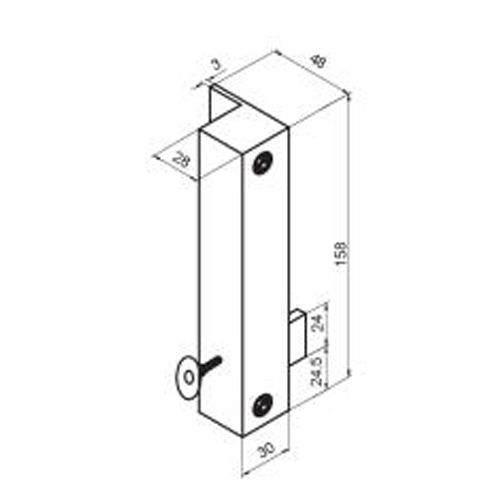 Serrure n° S10 droite tirant - BEUGNOT - BE40210000 photo du produit Secondaire 1 L