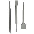 Set de 3 burins SDS+ (pic + plat + bêche) 250 mm - HANGER - 155990 photo du produit