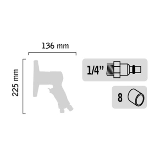 Disqueuse pneumatique - GENERAL PNEUMATIC - GP3505 pas cher Secondaire 1 L