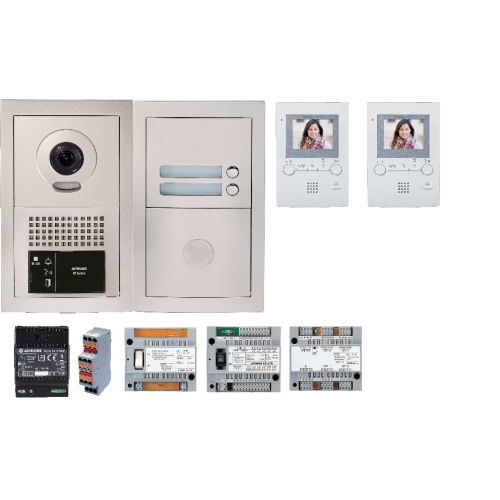 Pack vidéo 2 poste complet blanc AIPHONE 200382 photo du produit Principale L