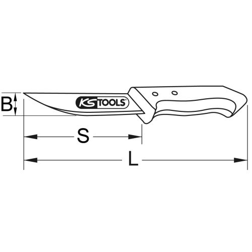 Couteau inox 180 mm KS TOOLS 964.3001 photo du produit Secondaire 1 L