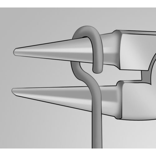 Pince à bec rond long gainage 476/1BI L.160mm - UNIOR - 607881 pas cher Secondaire 1 L