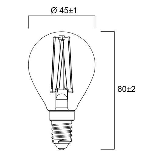 Ampoule sphérique TOLEDO Retro satiné 4,5W 470lm E14 - SYLVANIA - 0029536 pas cher Secondaire 2 L