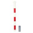 Kit de 2 poteaux acier rouge/blanc avec manchon NOVAP 2223546 pas cher