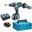 Perceuse visseuse à percussion 18 V + 2 batteries 5 Ah + chargeur + coffret MAKPAC - MAKITA - DHP481RTJ photo du produit