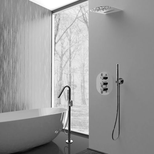 Mitigeur de douche thermostatique à encastrer ALEXIA 3627S 3 voies chromé poignées en laiton - RAMON SOLER - 36D300814 pas cher Secondaire 2 L