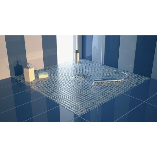 Receveur à carreler 900x900x40cm PANODUR CLASSIC trou central  - LAZER - 340100 pas cher Secondaire 2 L