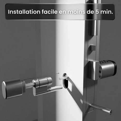 OnekeeBlack : Serrure connectée & Biométrique NEXKEE pas cher Secondaire 2 L