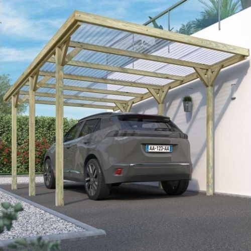 Carport en bois JEAN pour 1 voiture 14,2 m² FOREST STYLE 4919 photo du produit Secondaire 2 L