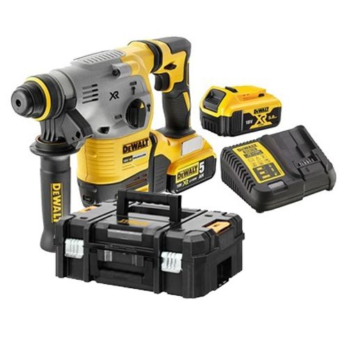 Perforateur SDS Plus 18 V XR 2,8J + 2 batteries 5 Ah + chargeur + coffret T-STAK DEWALT DCH283P2-QW photo du produit